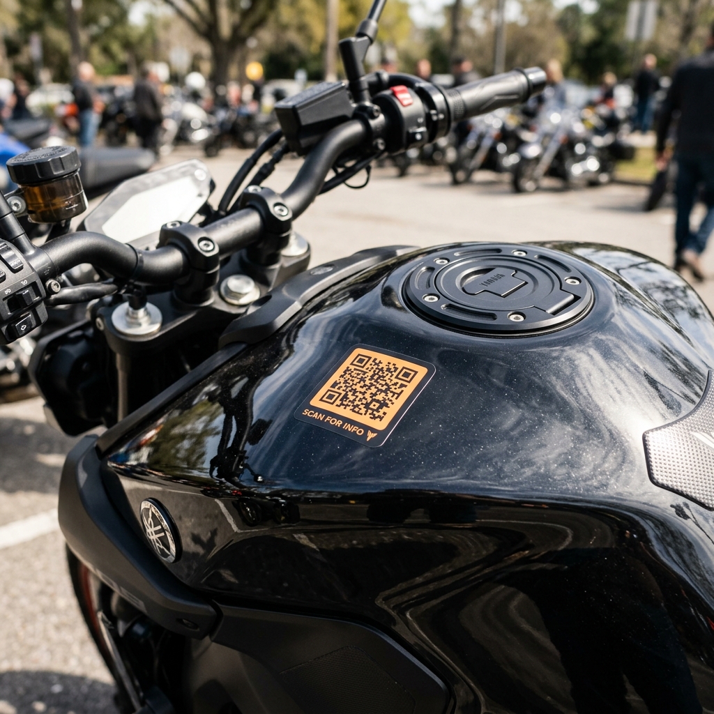 Motorcycle tank placement